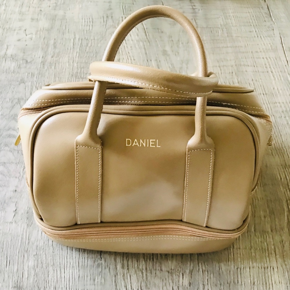 Daniel Bowling Bag Style Handbag Made in Italy Zip Around Bottom Compartment